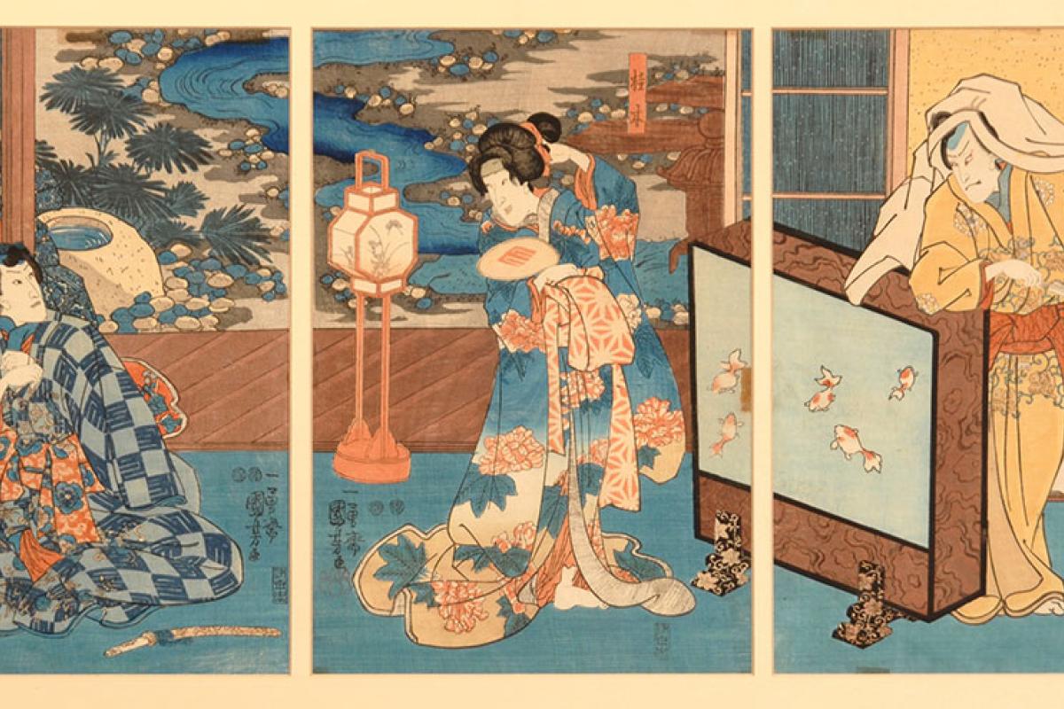 Utagawa Kuniyoshi, scene from a Kabuki play