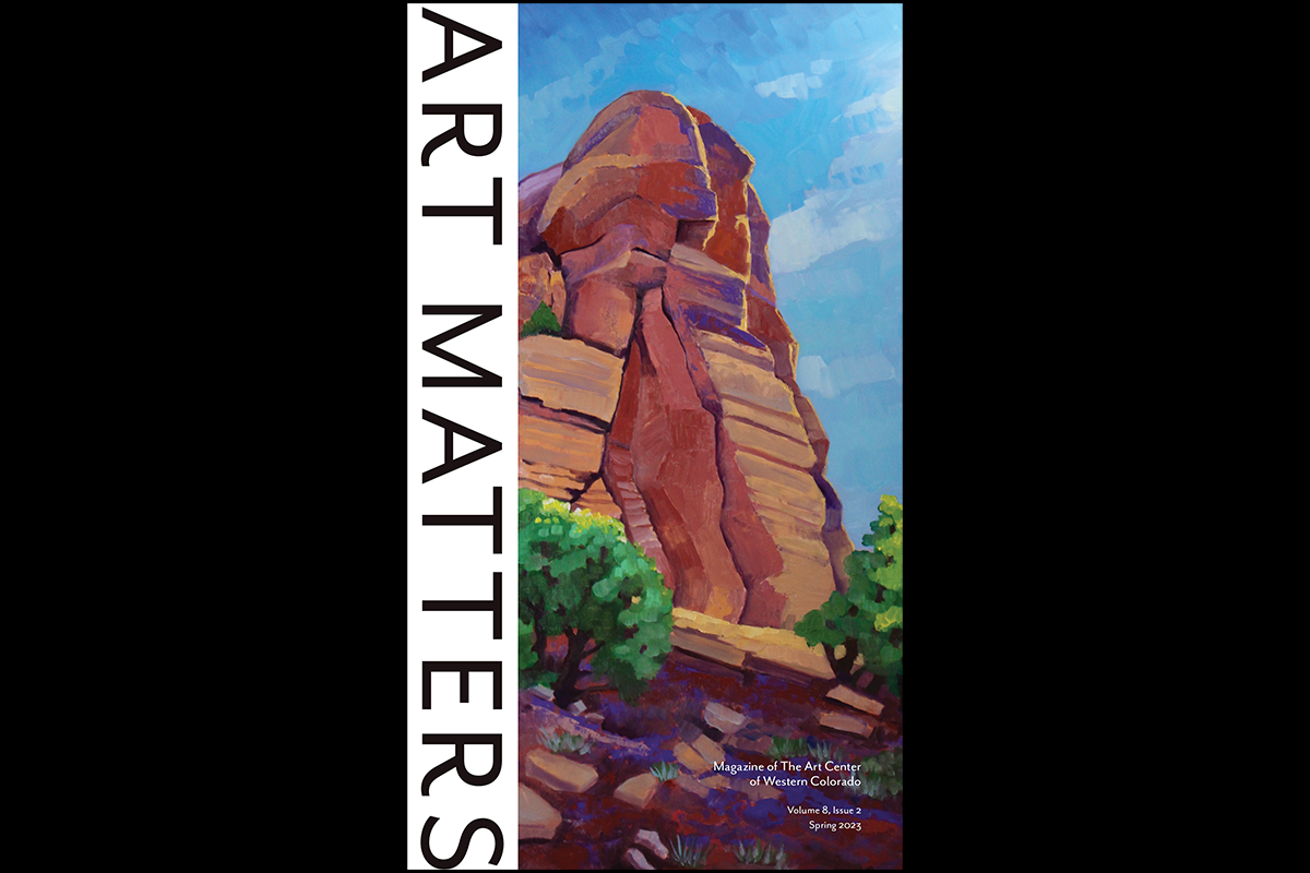 Cover of Spring 2023 Art Matters featuring oil painting by Monica Esposito