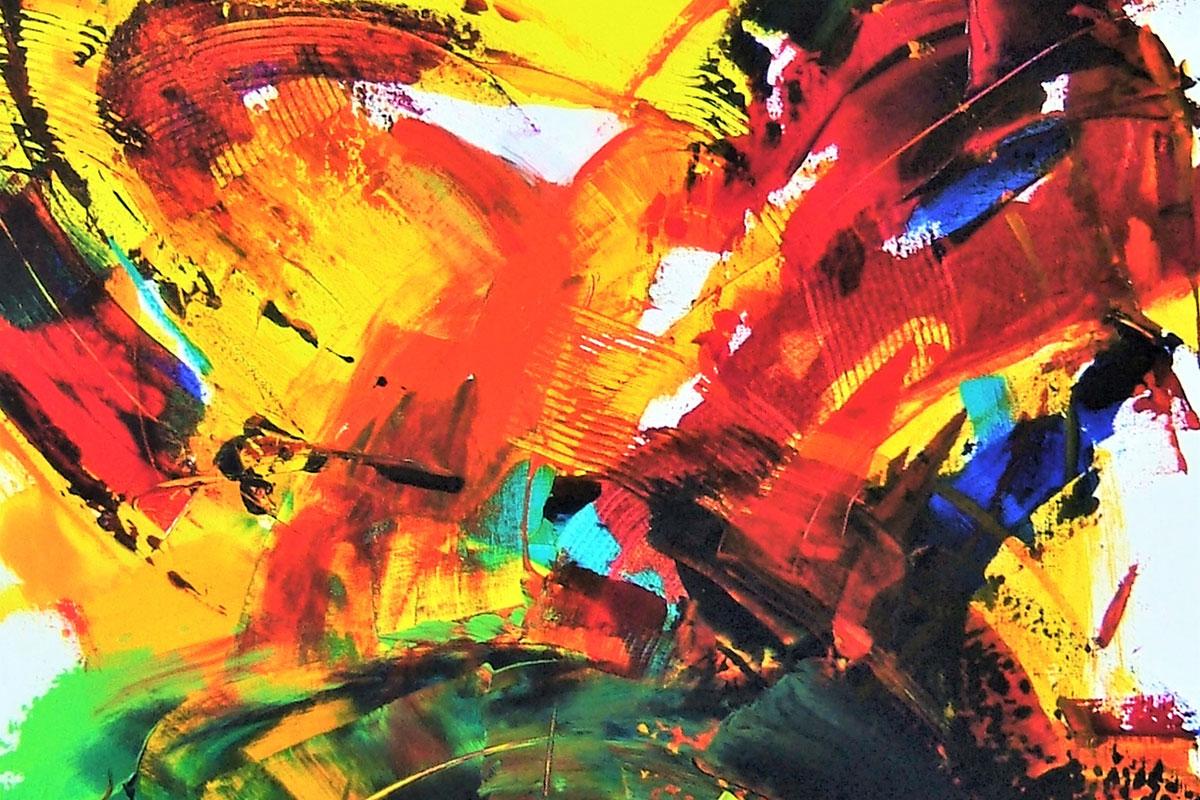 Colorful abstract painting by Gerald Fritzler