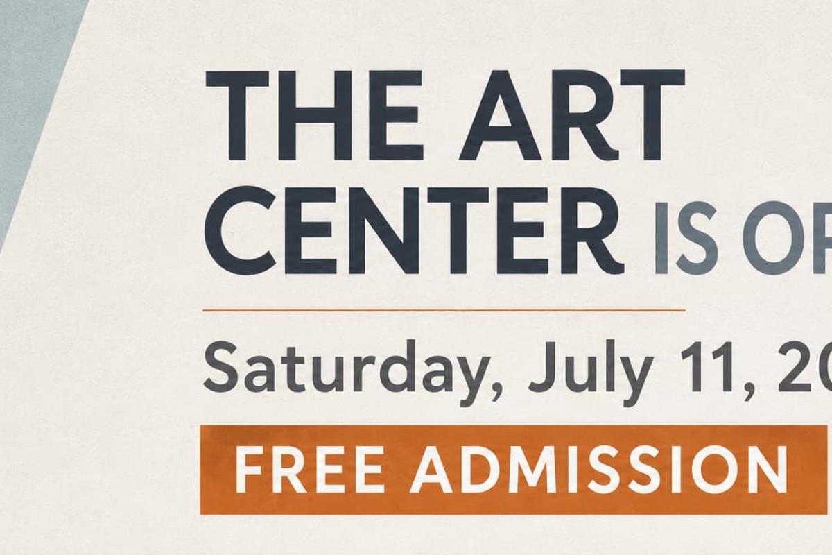 The Art Center Open July 11